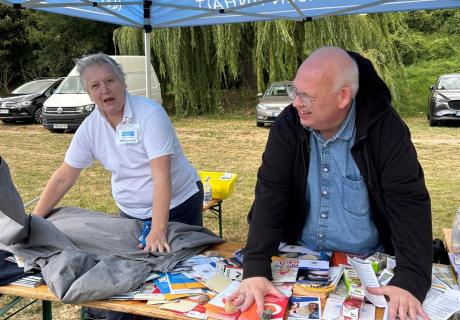 WR-Stand beim Aktionstag der Polizei Sachsen-Anhalt in Tangermünde